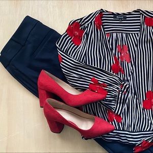 Loft Petites Navy Julie Skinny Pant, size 6P